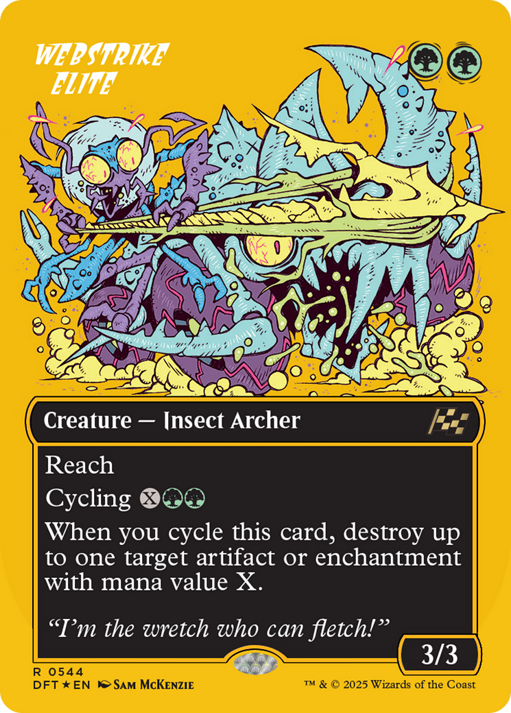 Webstrike Elite (Borderless) (First-Place Foil) (DFT-544) - Aetherdrift Foil