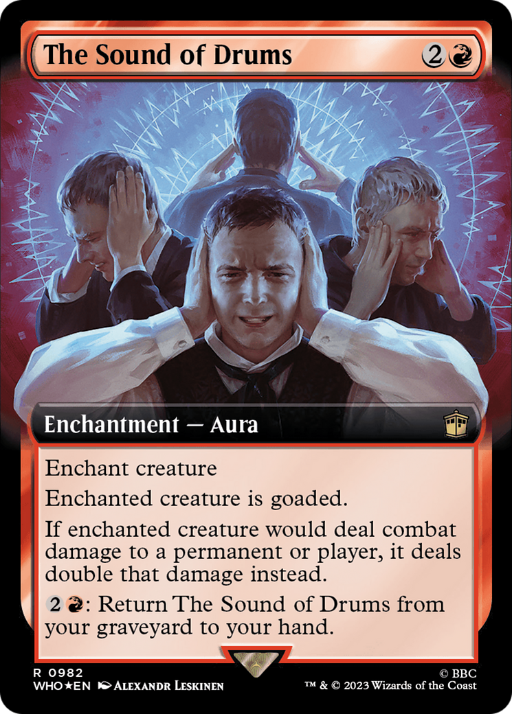 The Sound of Drums (Extended Art) (Surge Foil) (WHO-982) - Doctor Who: (Extended Art) Foil