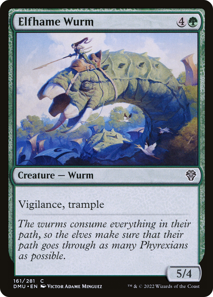 Elfhame Wurm (DMU-161) - Dominaria United Foil