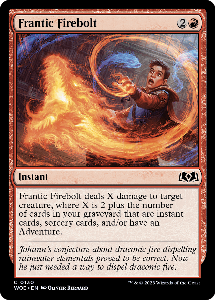 Frantic Firebolt (WOE-130) - Wilds of Eldraine