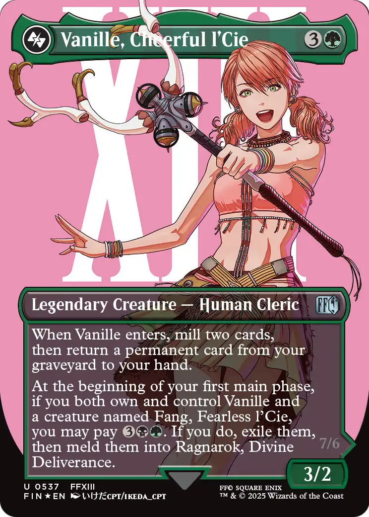 Vanille, Cheerful l'Cie (Borderless) (Surge Foil) (FIN-537) - FINAL FANTASY Foil