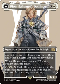 Dion, Bahamut's Dominant (Borderless) (FIN-376) - FINAL FANTASY: (enchantment) Foil
