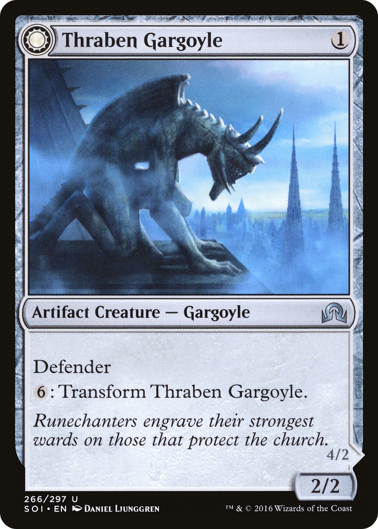 Thraben Gargoyle (SOI-266) - Shadows over Innistrad: (Double Faced Transform) Foil