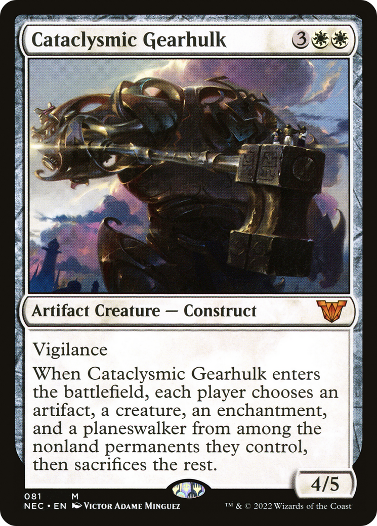 Cataclysmic Gearhulk (NEC-081) - Neon Dynasty Commander