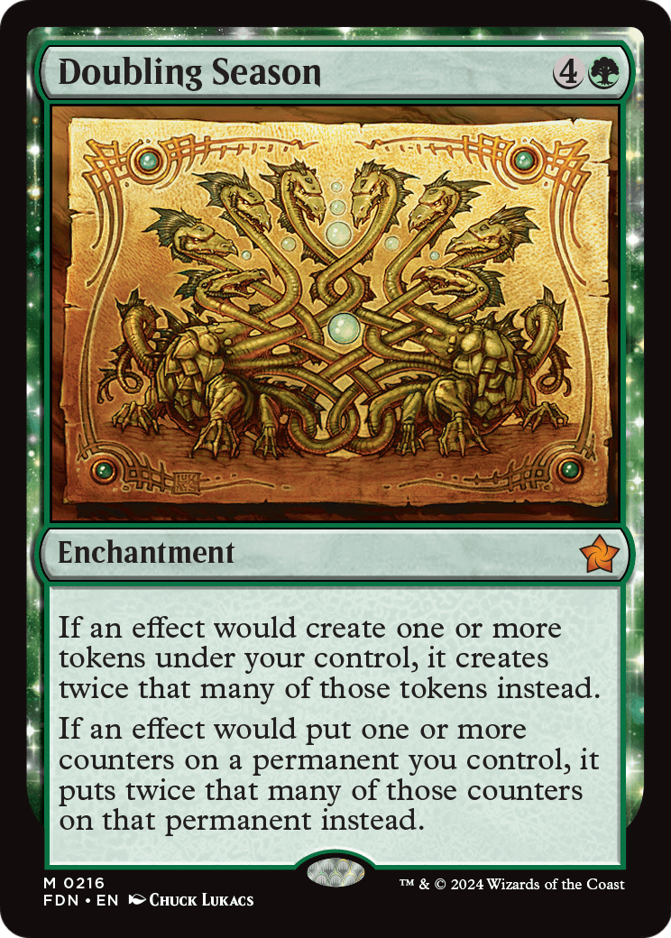 Doubling Season (FDN-216) - Foundations: (enchantment) Foil