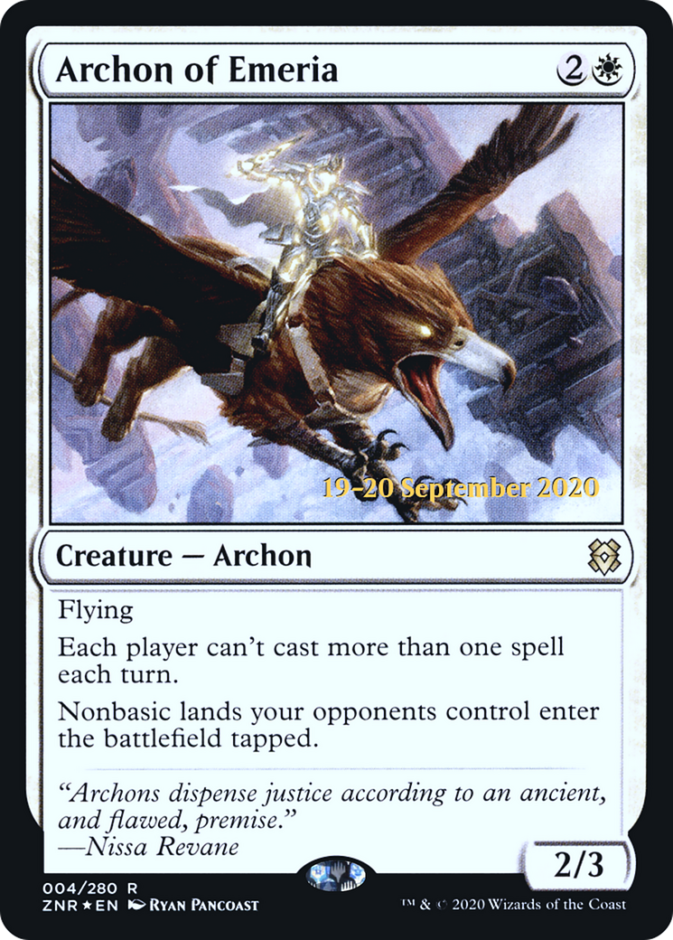 Archon of Emeria (PRE-004) - Zendikar Rising Promos Foil