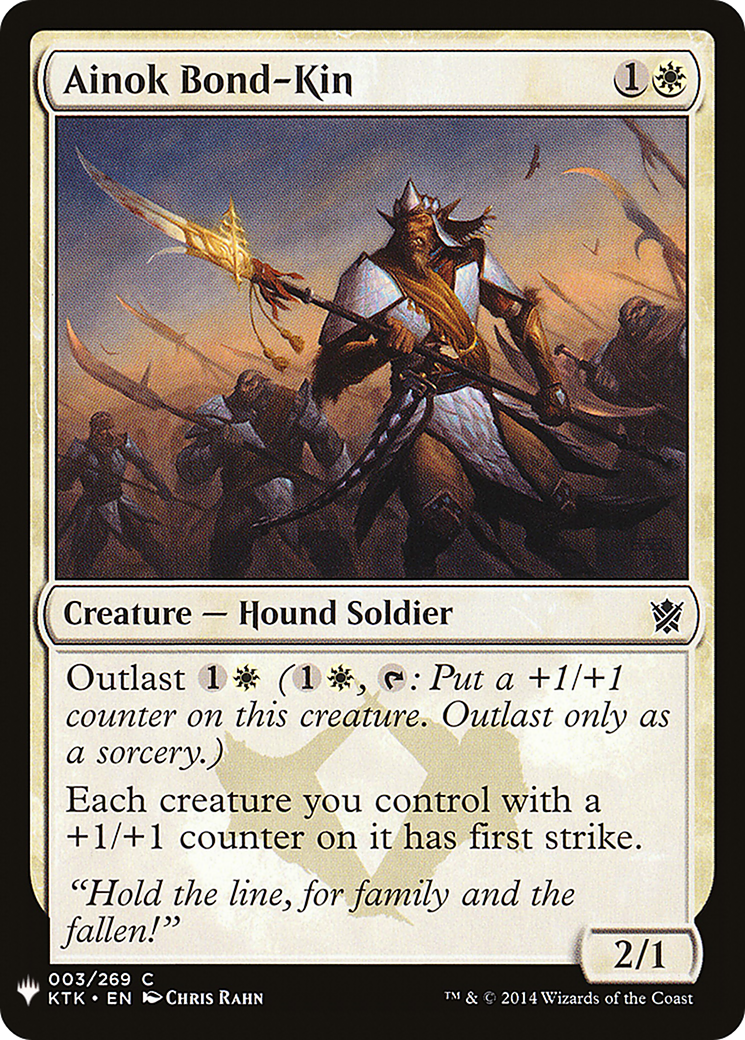 Ainok Bond-Kin (LIST-003) - The List