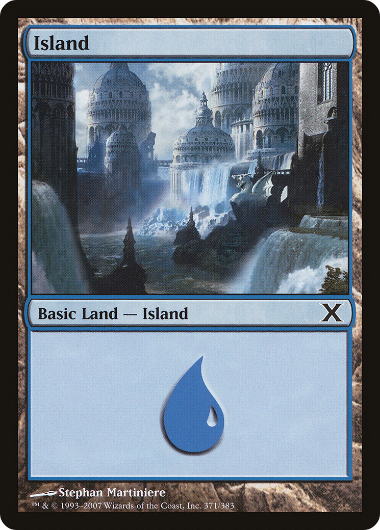 Island (371) (10E-371) - Tenth Edition Foil
