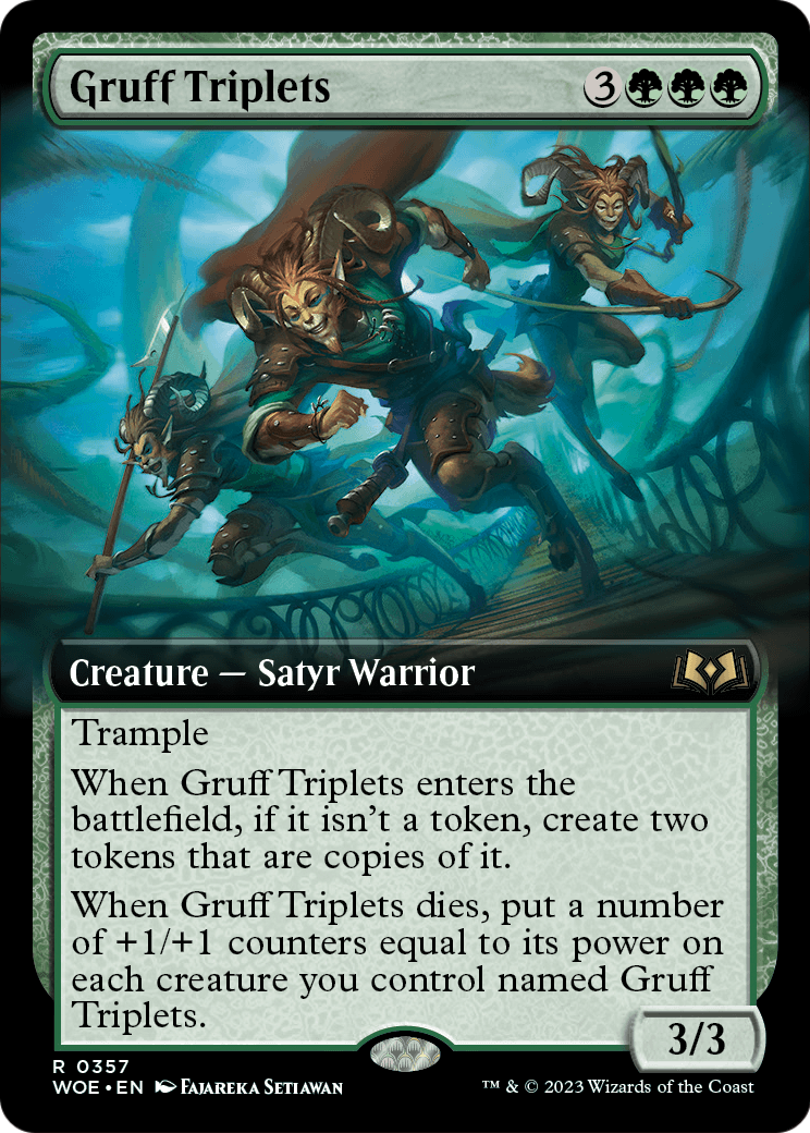 Gruff Triplets (Extended Art) (WOE-357) - Wilds of Eldraine: (Extended Art) Foil