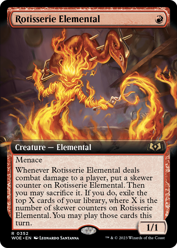 Rotisserie Elemental (Extended Art) (WOE-352) - Wilds of Eldraine: (Extended Art) Foil