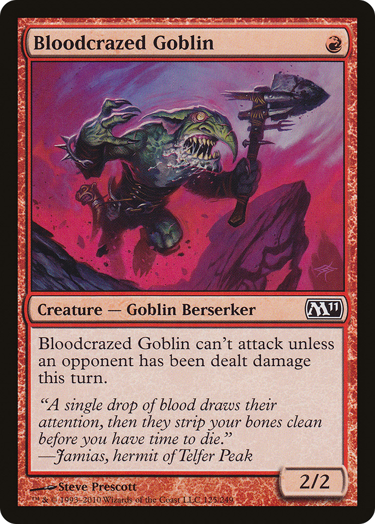 Bloodcrazed Goblin (M11-125) - Magic 2011
