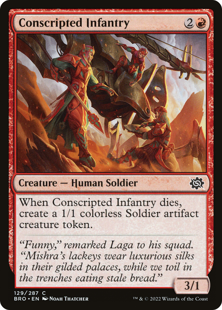 Conscripted Infantry (BRO-129) - The Brothers' War Foil