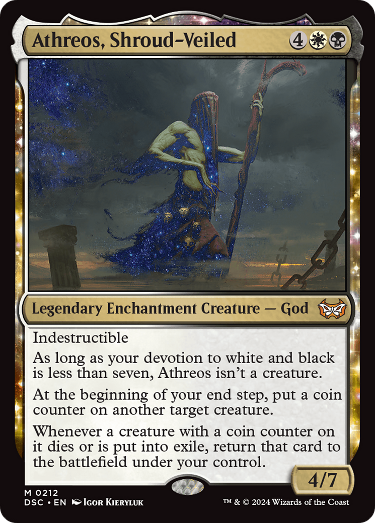 Athreos, Shroud-Veiled (DSC-212) - Duskmourn: House of Horror Commander: (enchantment)