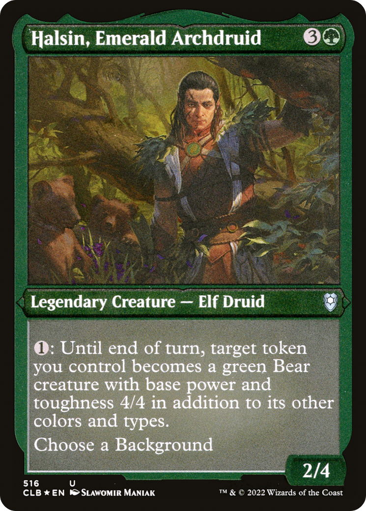 Halsin, Emerald Archdruid (CLB-516) - Commander Legends: Battle for Baldur's Gate Foil