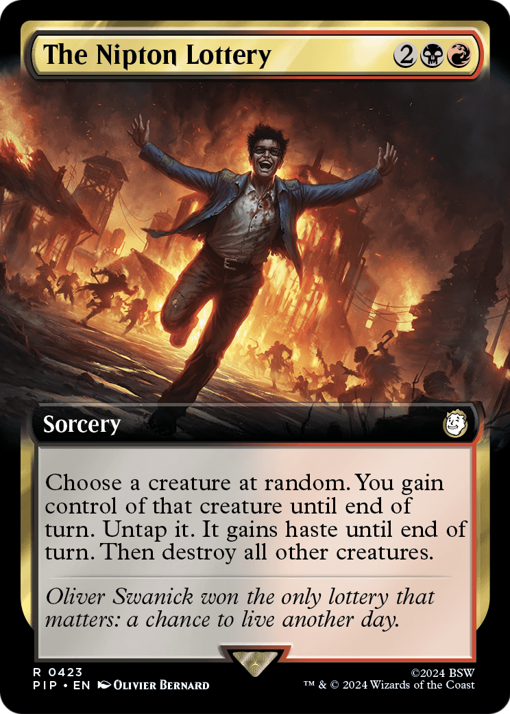 The Nipton Lottery (Extended Art) (PIP-423) - Fallout: (Extended Art) Foil