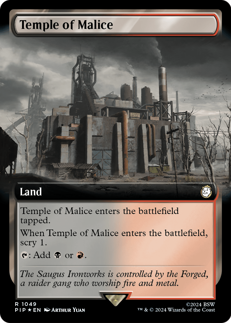 Temple of Malice (Extended Art) (Surge Foil) (PIP-1049) - Fallout: (Extended Art) Foil