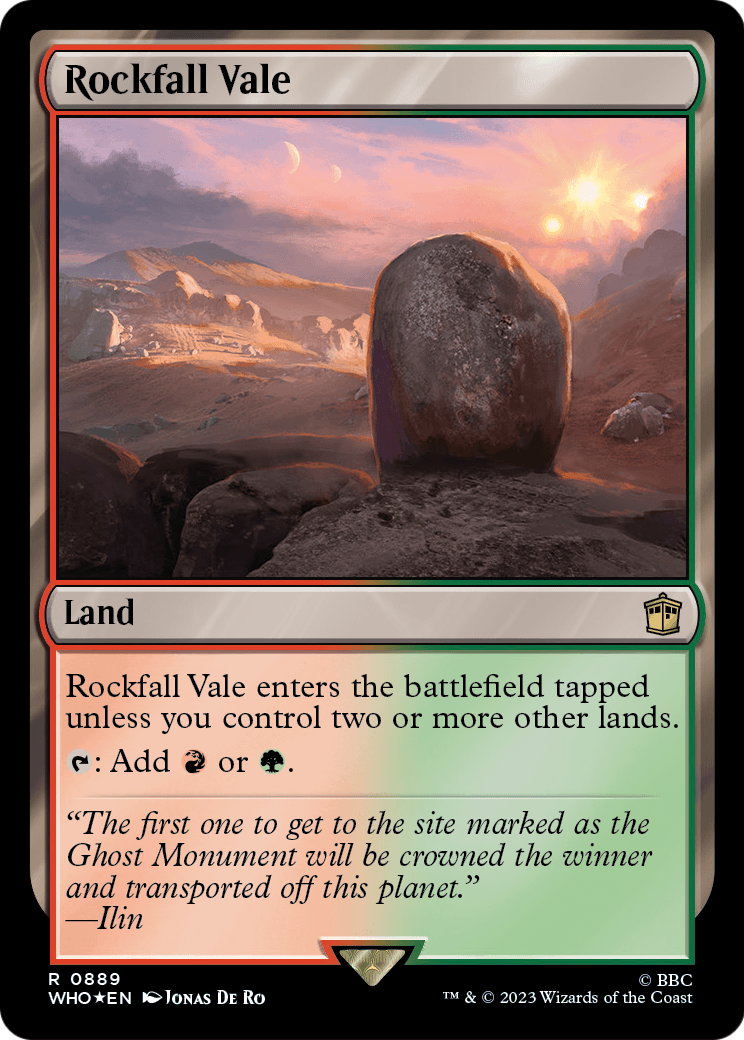 Rockfall Vale (Surge Foil) (WHO-889) - Doctor Who Foil