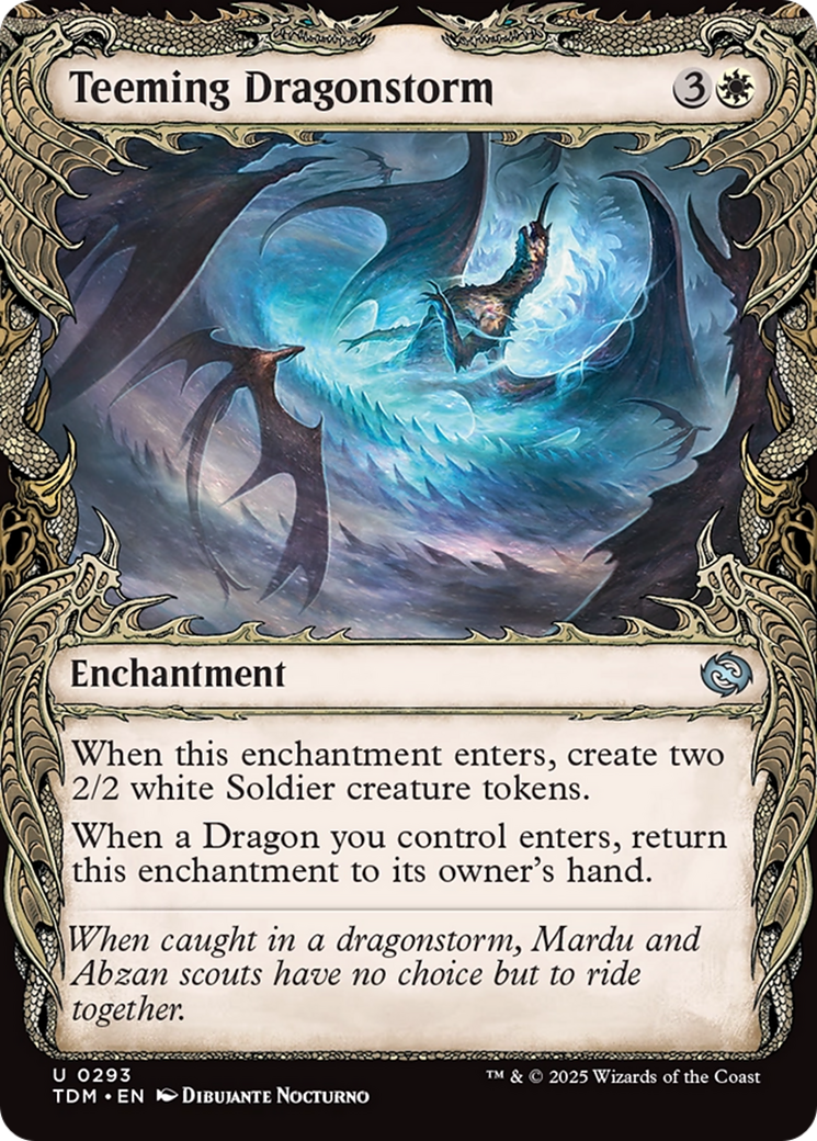 Teeming Dragonstorm (Showcase) (TDM-293) - Tarkir: Dragonstorm: (Showcase, enchantment)