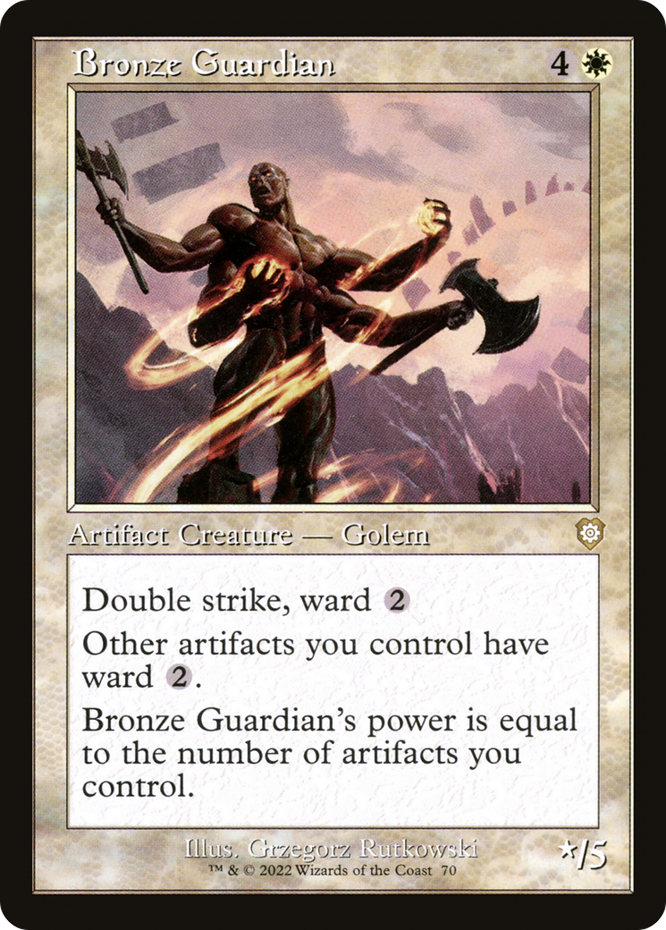 Bronze Guardian (Retro Frame) (BRC-070) - The Brothers' War Commander
