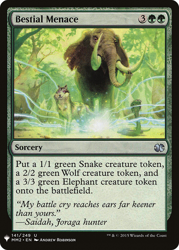 Bestial Menace (LIST-141) - The List