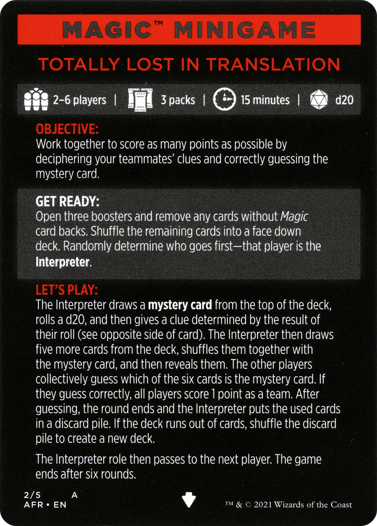 Totally Lost in Translation // Totally Lost in Translation (cont'd) (MAFR-002) - Adventures in the Forgotten Realms Minigames Foil