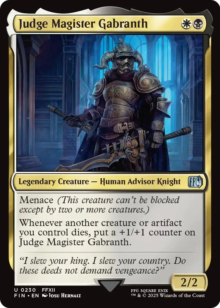 Judge Magister Gabranth (FIN-230) - FINAL FANTASY Foil