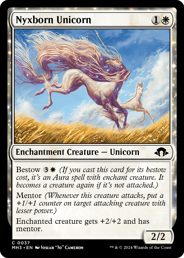 Nyxborn Unicorn (MH3-037) - Modern Horizons 3: (enchantment)