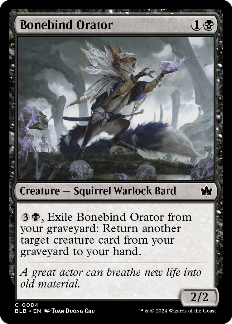 Bonebind Orator (BLB-084) - Bloomburrow