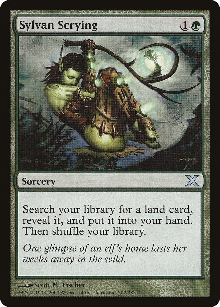 Sylvan Scrying (10E-302) - Tenth Edition Foil