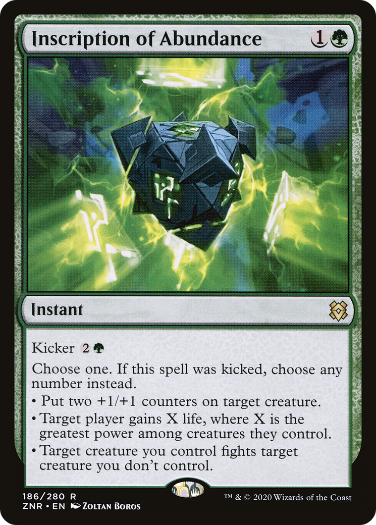 Inscription of Abundance (ZNR-186) - Zendikar Rising Foil