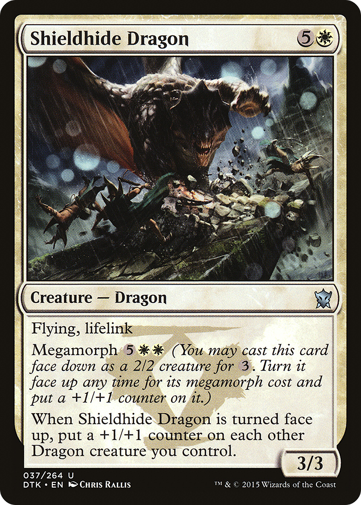 Shieldhide Dragon (DTK-037) - Dragons of Tarkir Foil