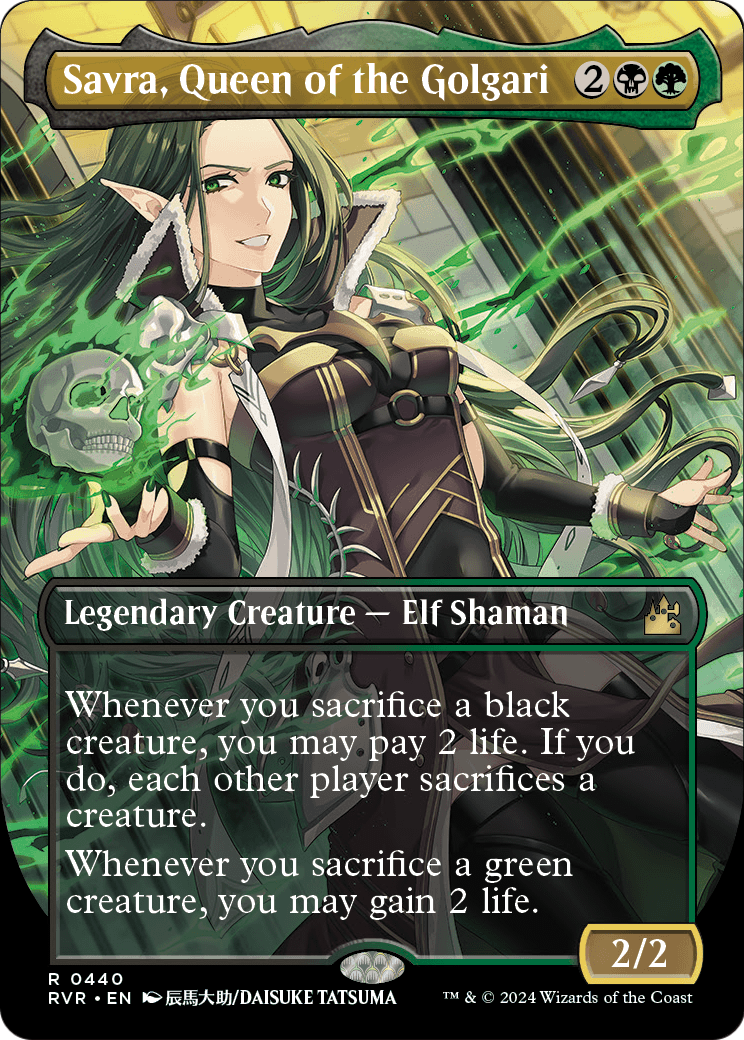 Savra, Queen of the Golgari (Anime Borderless) (RVR-440) - Ravnica Remastered