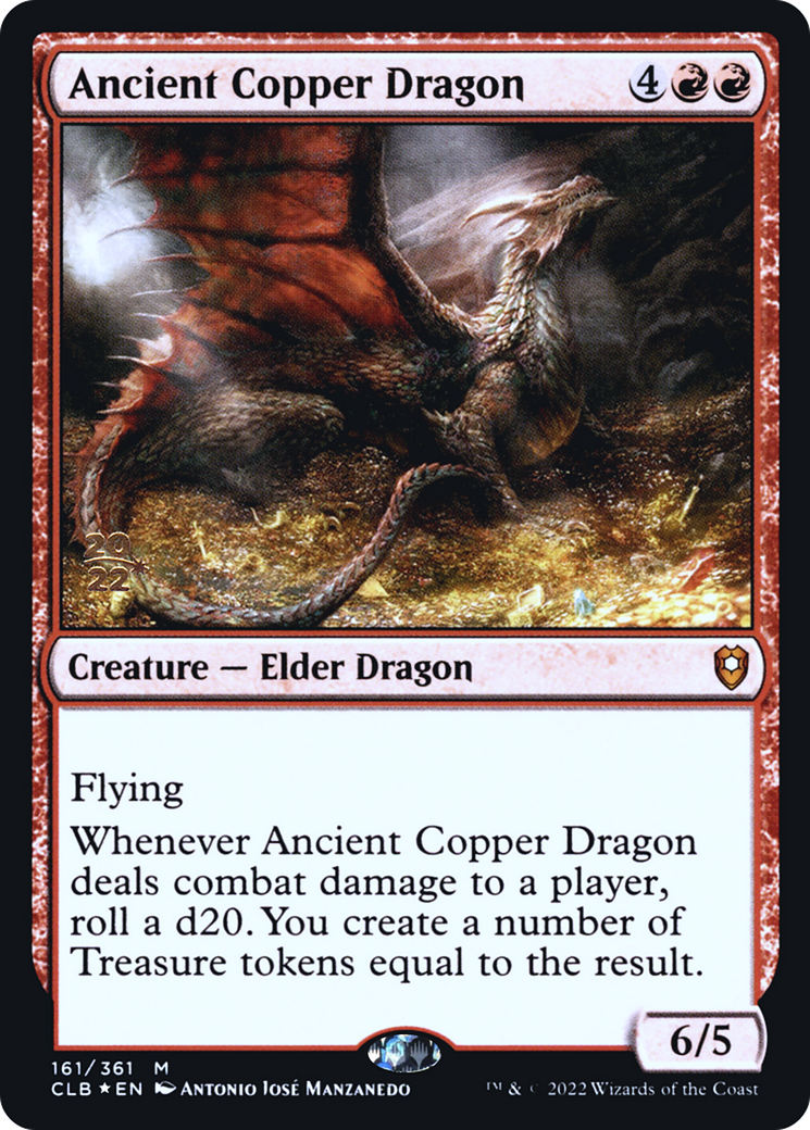 Ancient Copper Dragon (PRE-161) - Battle for Baldur's Gate Promos Foil