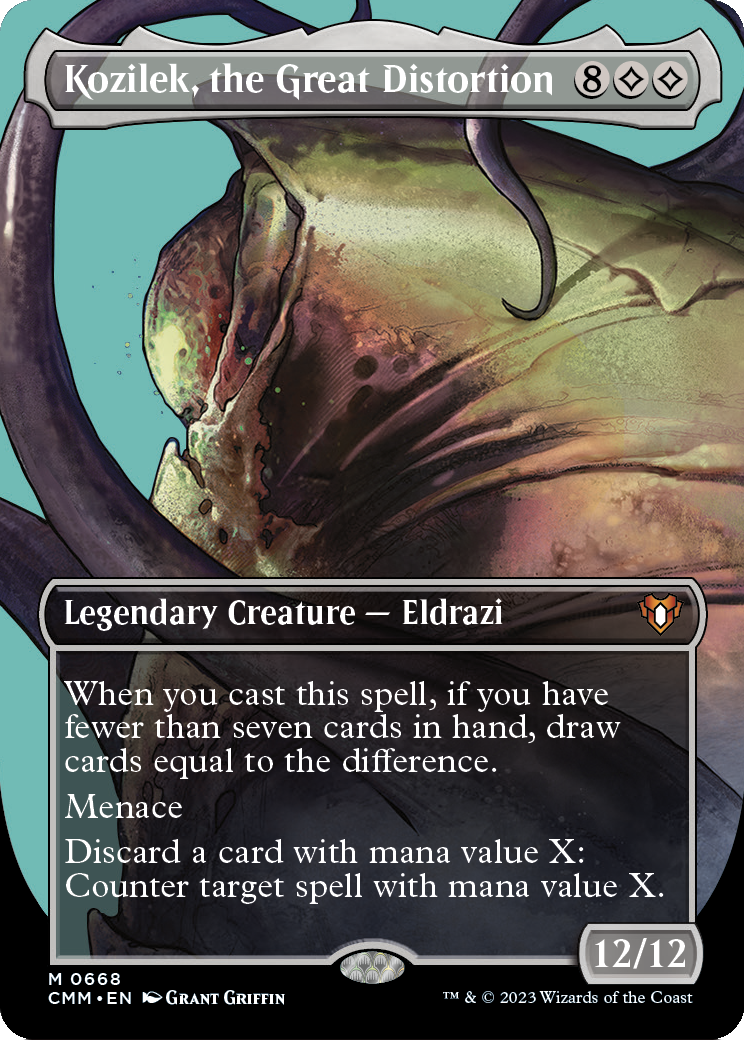 Kozilek, the Great Distortion (Borderless) (CMM-668) - Commander Masters