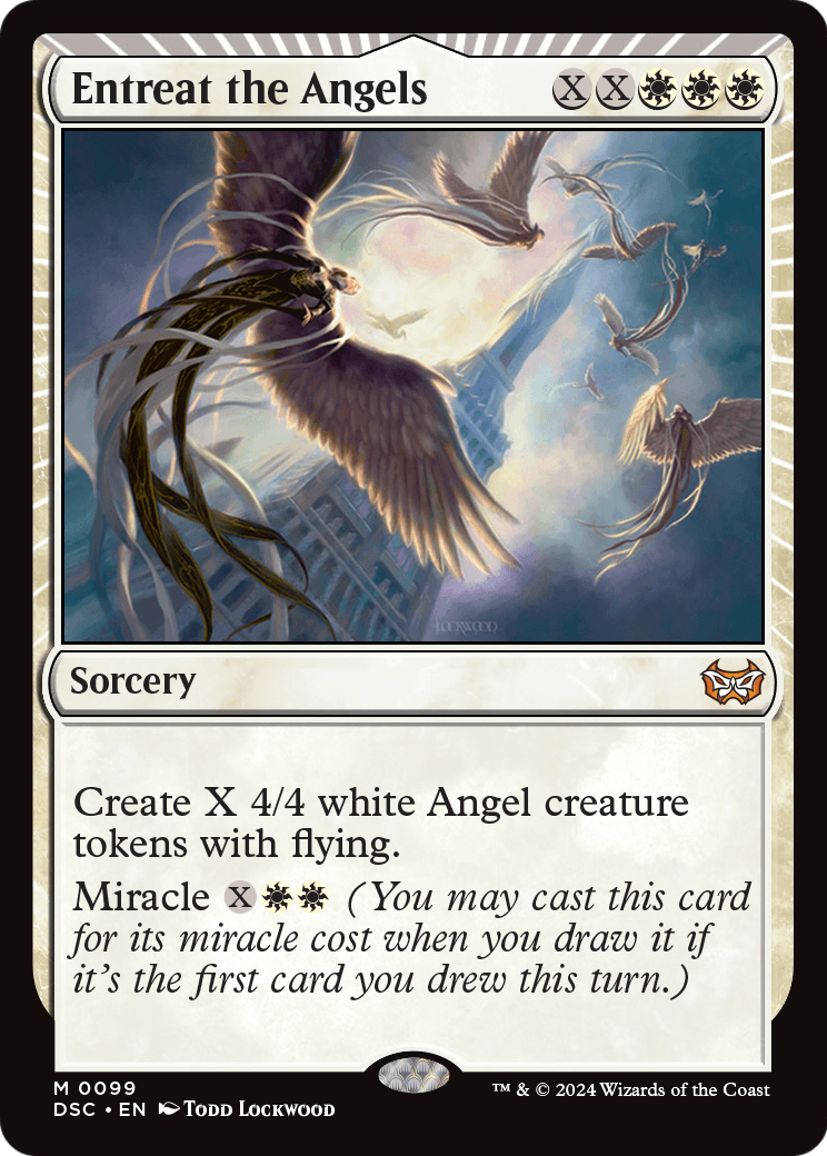 Entreat the Angels (DSC-099) - Duskmourn: House of Horror Commander: (miracle)