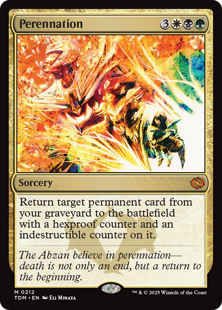 Perennation (TDM-212) - Tarkir: Dragonstorm Foil