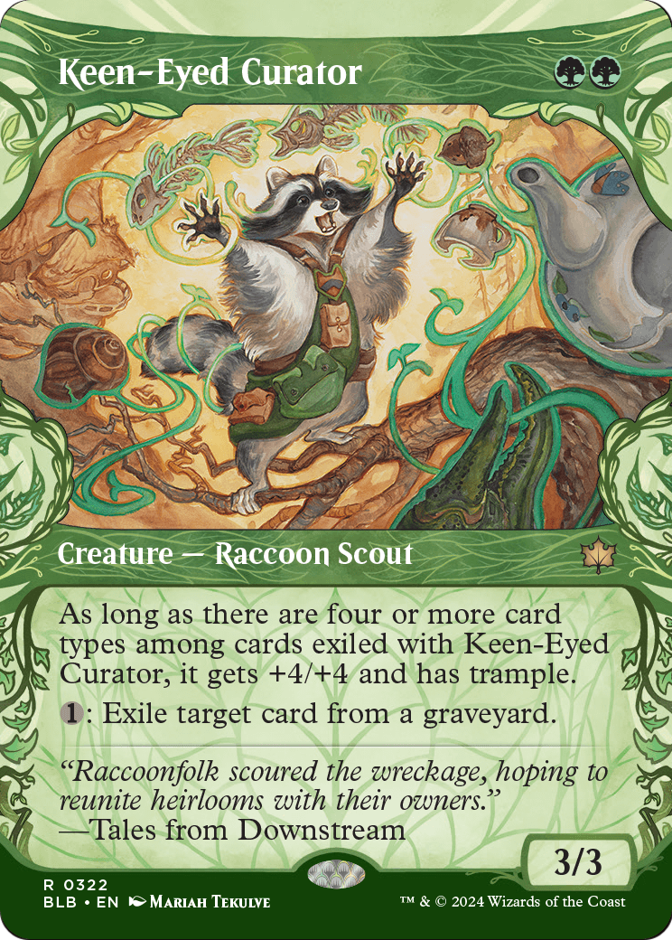 Keen-Eyed Curator (Showcase) (BLB-322) - Bloomburrow: (Showcase) (Borderless) Foil