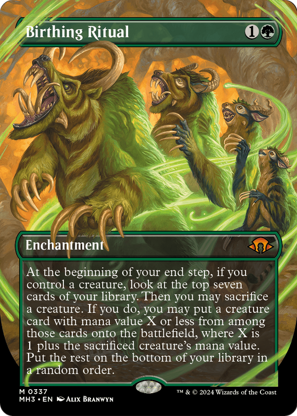 Birthing Ritual (Borderless) (MH3-337) - Modern Horizons 3 Foil