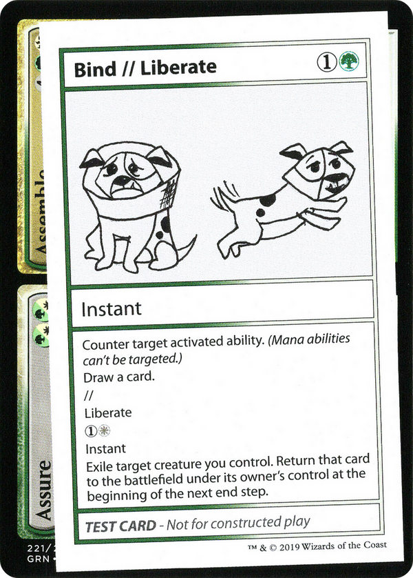 Bind // Liberate (No PW Symbol) (CMB1-) - Mystery Booster Playtest Cards 2021