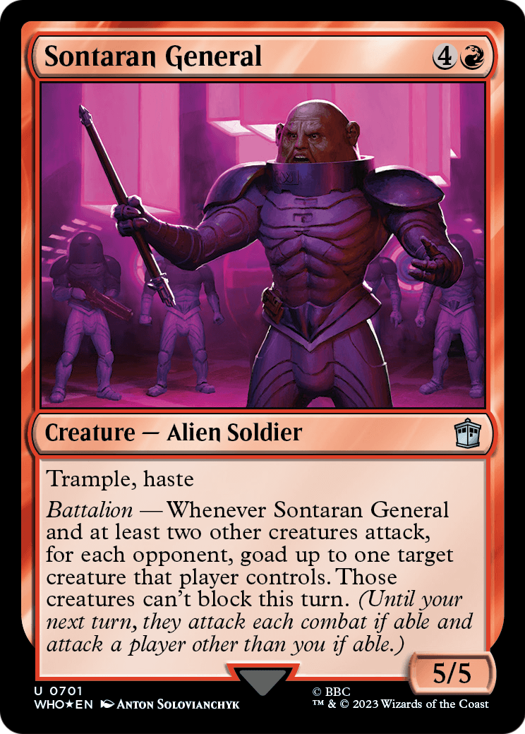 Sontaran General (Surge Foil) (WHO-701) - Doctor Who Foil
