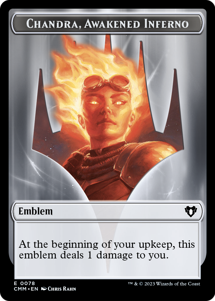 Chandra, Awakened Inferno Emblem (TCMM-078) - Commander Masters Tokens