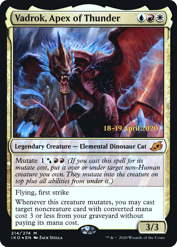 Vadrok, Apex of Thunder (PRE-214) - Ikoria: Lair of Behemoths Promos Foil