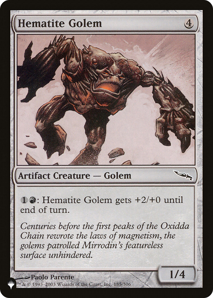 Hematite Golem (LIST-185/306) - The List