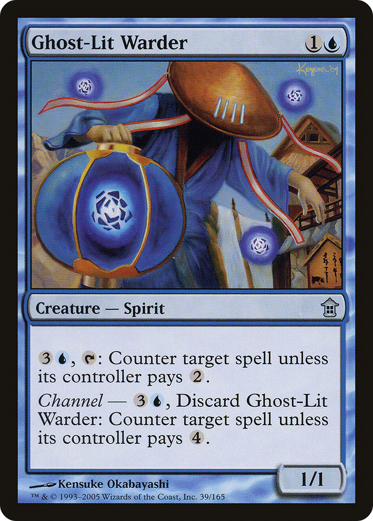 Ghost-Lit Warder (SOK-039) - Saviors of Kamigawa Foil
