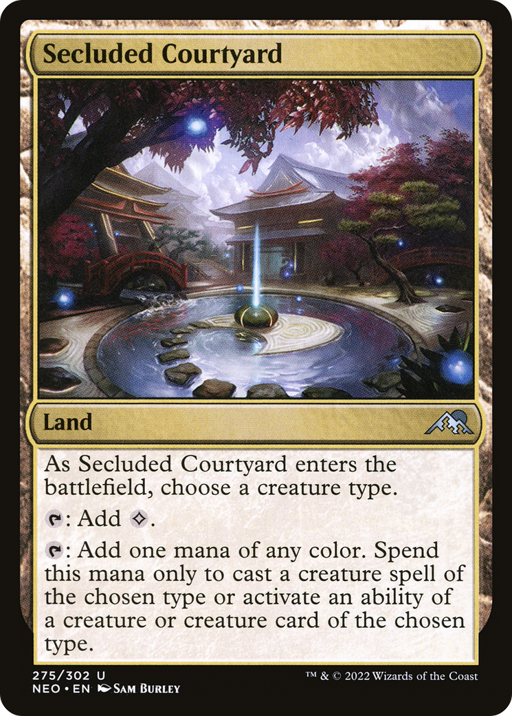 Secluded Courtyard (NEO-275) - Kamigawa: Neon Dynasty Foil