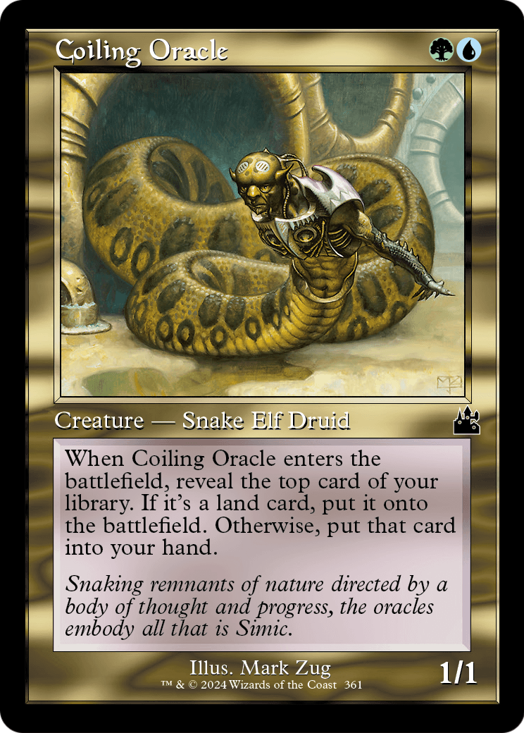 Coiling Oracle (Retro Frame) (RVR-361) - Ravnica Remastered Foil