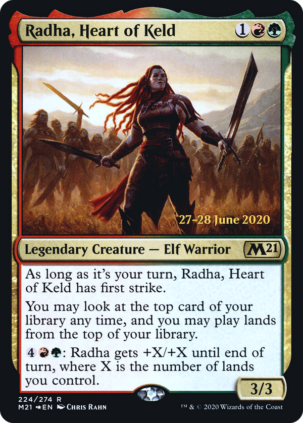 Radha, Heart of Keld (PRE-224) - Core Set 2021 Promos Foil