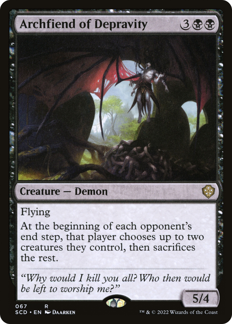 Archfiend of Depravity (SCD-067) - Starter Commander Decks