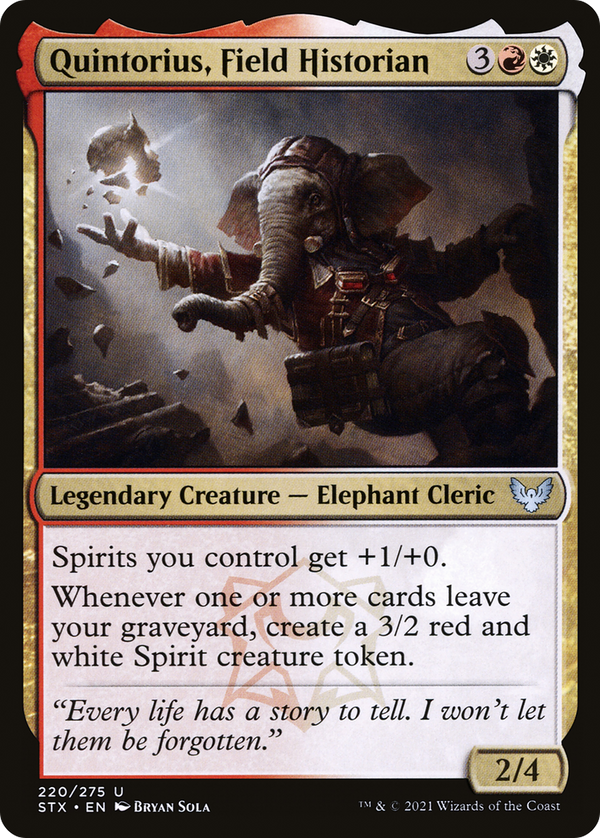 Quintorius, Field Historian (STX-220) - Strixhaven: School of Mages Foil