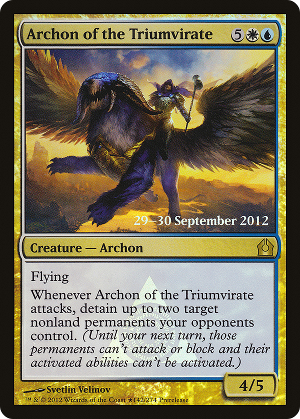 Archon of the Triumvirate (PRE-142) - Return to Ravnica Promos Foil